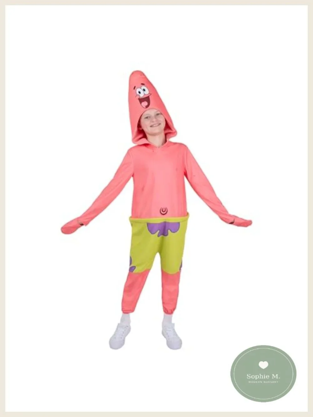 Patrick Star SpongeBob Onesie Youth Halloween Costume Plush Hood
